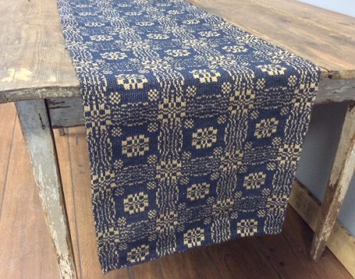 GETTYSBURG LINEN/NAVY SAVANNAH CURTAIN